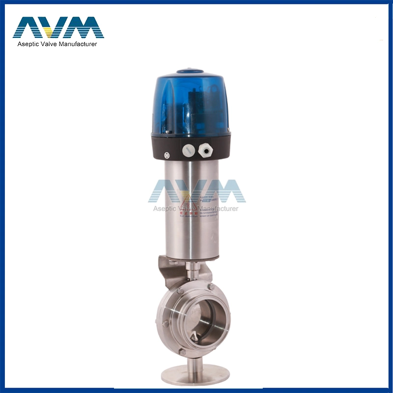 2.5" SMS Stainless Steel Tri-Clamp Butterfly Valves with Stainless Steel Multiple Hands