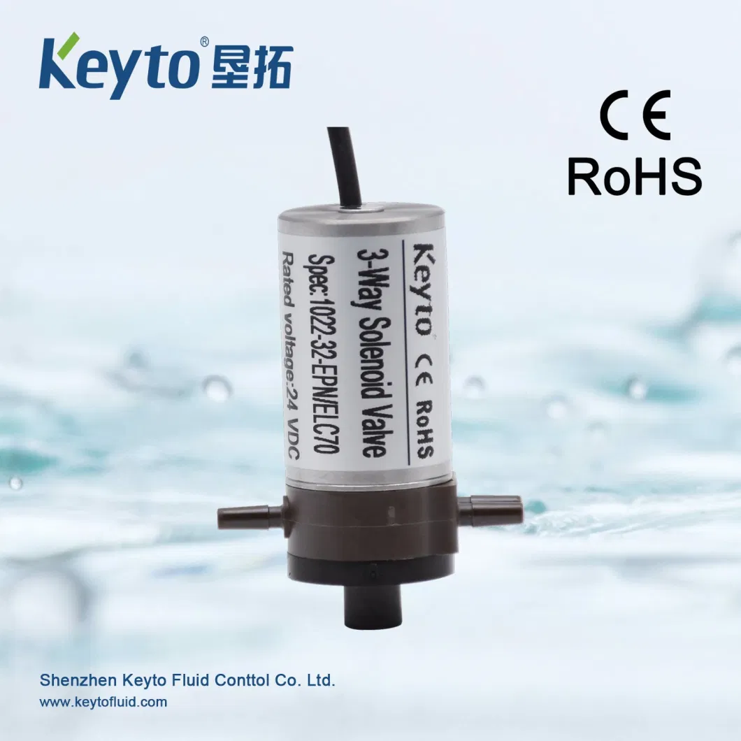 Diaphragm Type Solenoid Valve, 3-Way 1022series (1022-3) , Medical Valve, Environmental Protection Valve, Liquid Valve